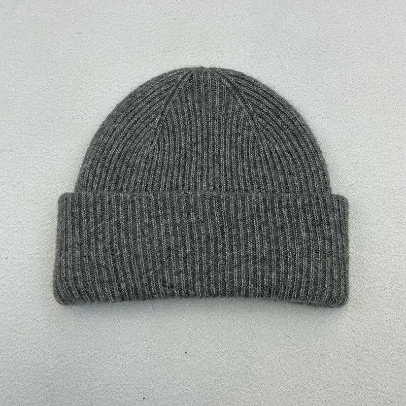Melon Hat Men's Trend Autumn and Winter Wool Hat Student Fashion Flanged Yuppie Cold Hat Women's Brimless Knitted Hat