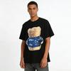 Vintage Distressed Bear Back Print Casual Top Unisex Loose Trendy Daily Pullover Pure Cotton T-shirt