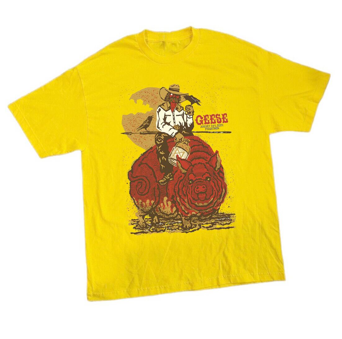 Geese Band GEESE - Pickathon 2024 Poster T Shirt Yellow Unisex S-5XL 1V1073 S