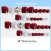 J-128 Wine Red Sparkle Toe Nail Stickers White-revealing Reusable Ins Style