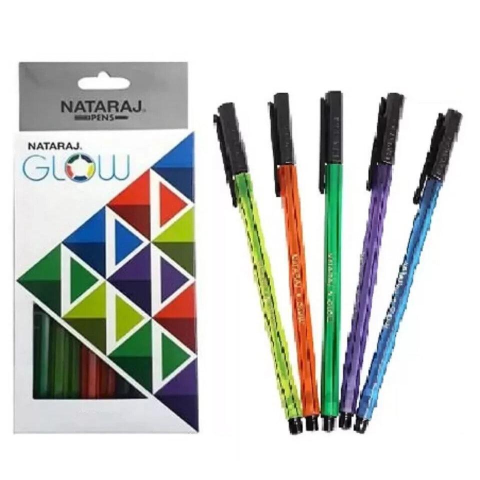 

Nataraj Glow Blue Ball Pen Box Pack Of 20 Pen For Student c951 SM167