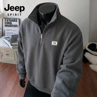 JEEP SPIRIT Ανδρικό Φούτερ Πουλόβερ με Όρθιο Γιακά
