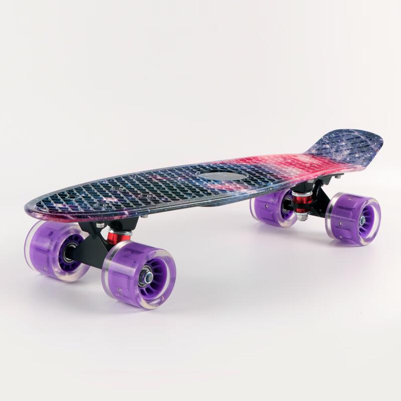 Hengshilong Starry Sky Mini Cruiser Skateboard with LED Wheels