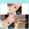 Copper Zircon Flower Double Layer Open Bracelet For Elegant Fashion Accessories