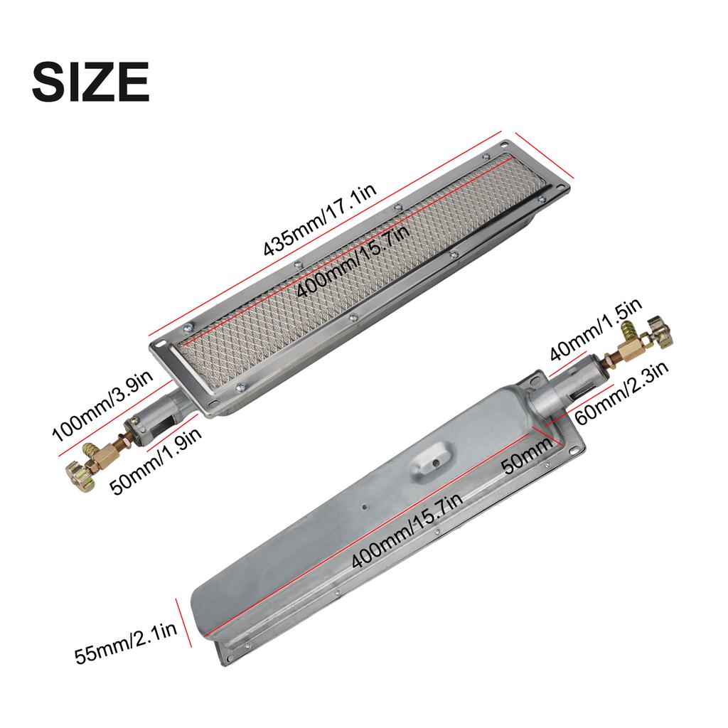 Reliable Performance Infrared Ceramic Burner BBQ Gas Grill Multiple Fuel Type Great for Grilling and Food Processing