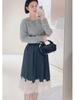 2025 Winter Romantic French Lace Trim Vintage Hip-Hugging Women's Skirt