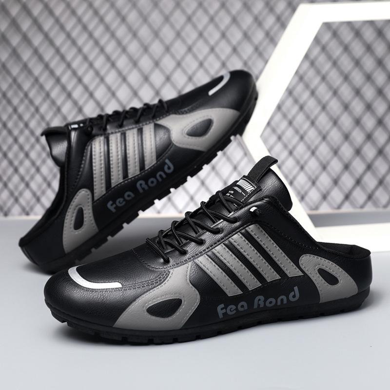 Soft-soled Doudou Shoes Men's 2024 New Breathable Leather Sneakers Korean Version Casual Shoes Flat-soled Driving Shoes