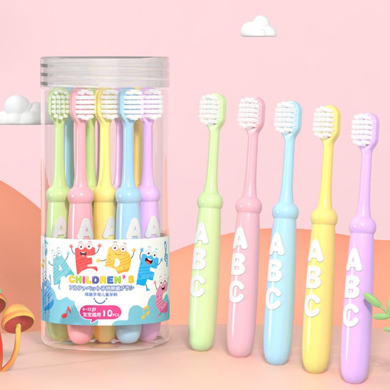 10Pcs Cute Children Small Head Soft Bristle Cleaning Toothbrush High Density Brush Protect Teeth Children Aged 3-12