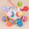 Baby Hand Rattle Toy Colorful 12 Teething Balls Gum Massage Early Educational Ringing Toys Pink