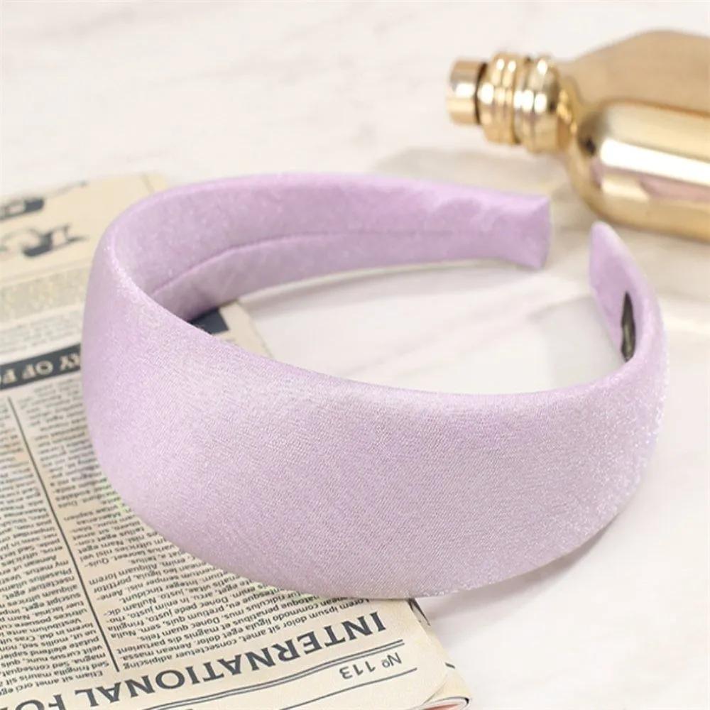 Thick satin hairband, purple women s hairband, bob hairband