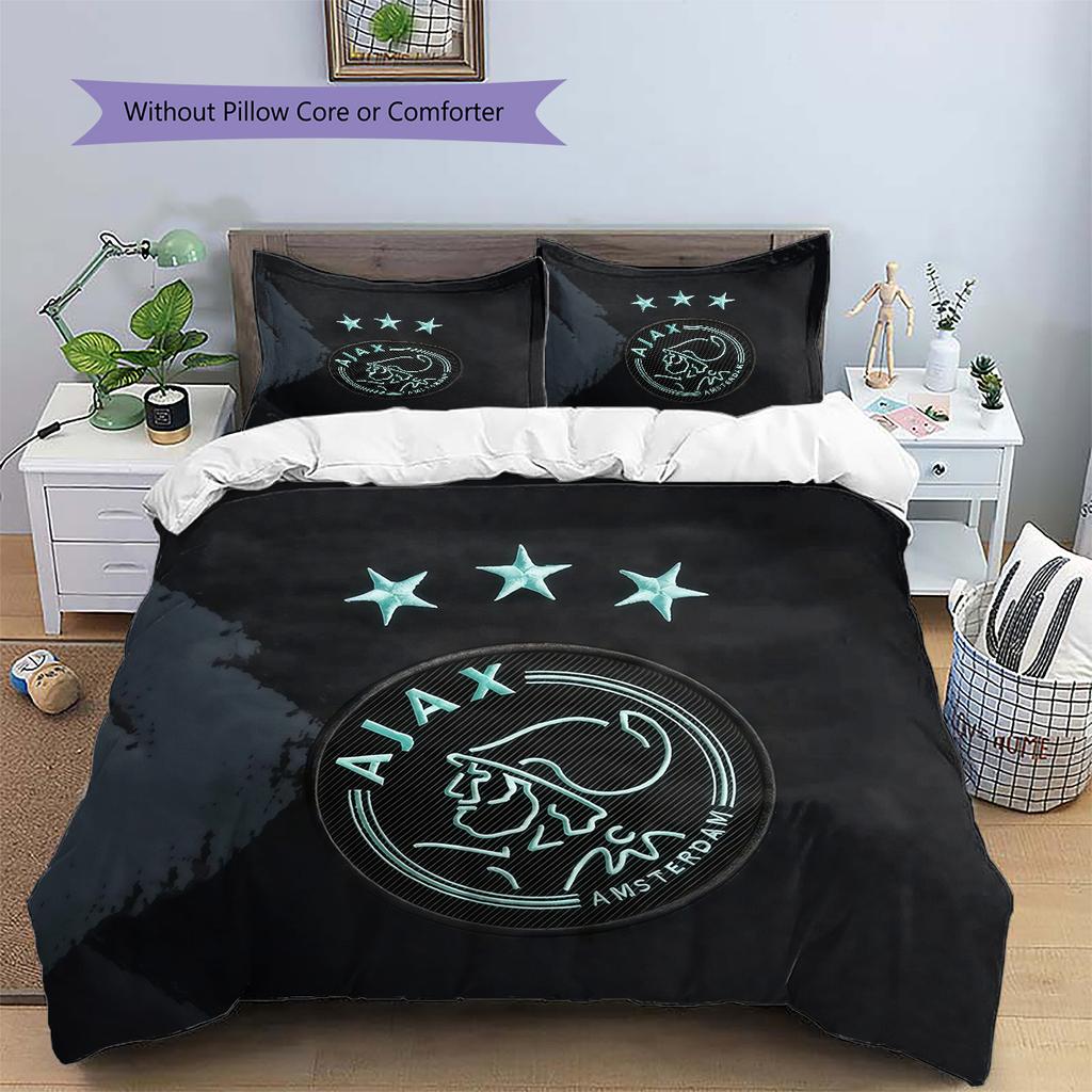 Set Copripiumino con Motivo Amsterdamsche Football Club Ajax Decorazione per la Casa Regalo (1 * copripiumino + 2 * federe senza imbottitura)