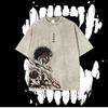 Anime Jujutsu Kaisen Ryomen Sukuna Printed Tee Men Short Sleeve Cotton Tshirts Vintage Washed T-shirt Harajuku Oversized T Shirt