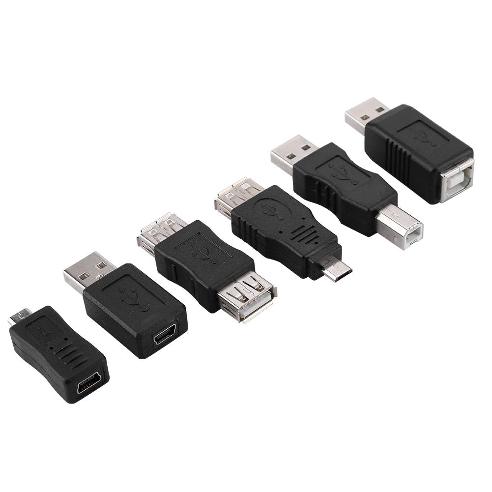 16PCS Multipurpose USB2.0 Adapter Converter USB Male To Female Micro USB