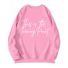 Unisex Printed Round Neck Long Sleeved Loose Fitting Long Sleeved Casual Long Sleeved Top Hoodie