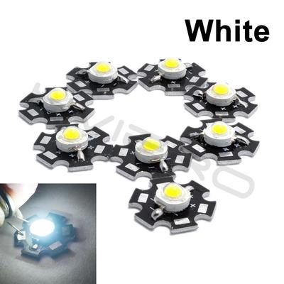 10X 3W High Power White Red Blue Green Light Bead Emitter LED Diodes Lamp Beads Star PCB Heatsink