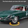 1:24 E-TYPE 300SL Vintage Car Model Toy Doors Opened Light Sound Shock Absorption Miniature Vehicles Birthday Gifts for Kids