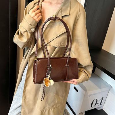 Sac à main en faux cuir pour femme Sac d'épaule pour les trajets Sac à main compact Sac Hobo Mignon Sac Tote Sac sous le bras pour les courses quotidiennes le voyage le shopping