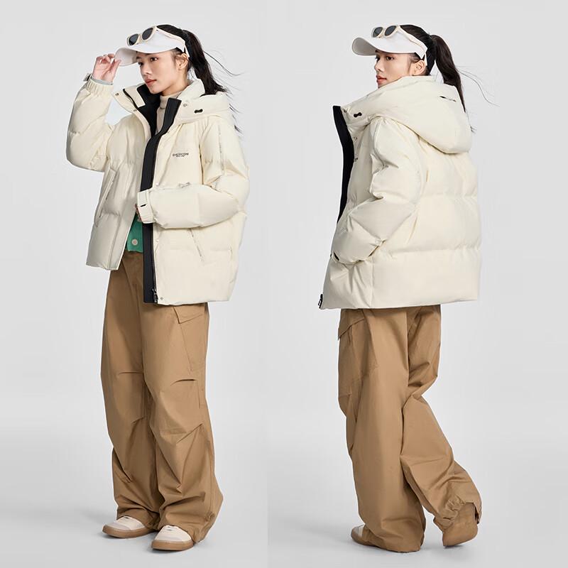 Qianrengang Women's Short Hooded Down Jacket Y308125Y