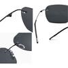 Non-polarized Men Ultralight Rimless Square Sunglasses Fashion Women Lightweight Driving Sun Glasses