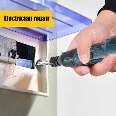 3.6V Small Electrician Screwdriver Electric Power Screwdriver Set USB Rechargeable 200rpm/min 2Nm for Removing/Tightening Screws