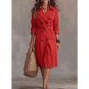 TIFICY Women's Fashion Casual Solid Color Print Fall Winter Long Sleeve POLO Neck Jackets & Coats