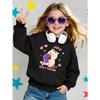 Kids Sweatshirt,Adorable Bear And Grape Design Sweatshirt , Perfect for Autumn And Winter,Soft Cotton Sweatshirt