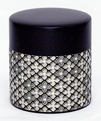 Kotodo Takahashi Seisakusho Tea Caddy KuroTO Komon Flat Type 100g (Hanabishi #124)