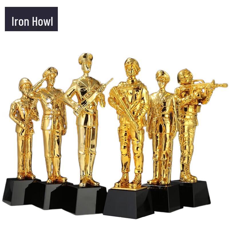 Retired Veteran Commemorative Golden Trophy