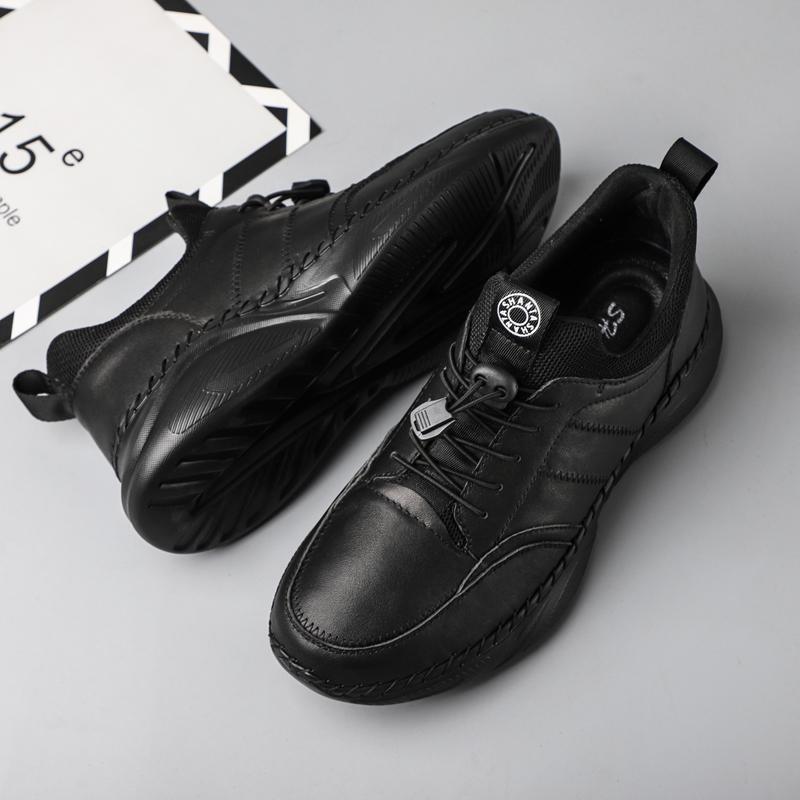 

Мужские деловые туфли, дышащие походные туфли, новые легкие, модные, универсальные, прочные, мужские повседневные спортивные туфли 48 чёрный