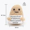 1 PCS Positive Energy Potato Mini Handmade Plush Knitted Doll with Card Fun Stress Relieving Knitted Doll Home Decoration