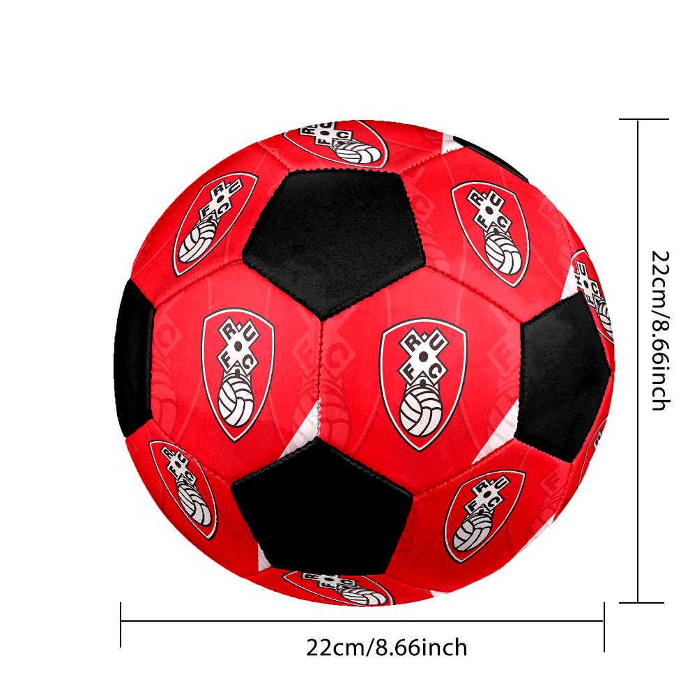SIZE 5 Rotherham United F.C. Soccer Ball Colorful All Ages Machine Stitched PVC Competition Ready Durable High-Bounce