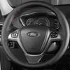 Husa Volan Auto Pentru Ford Fiesta Ecosport B-MAX Ka(Ka+) Tourneo Courier DIY Piele Microfibră PU Neagră Cusută Manual