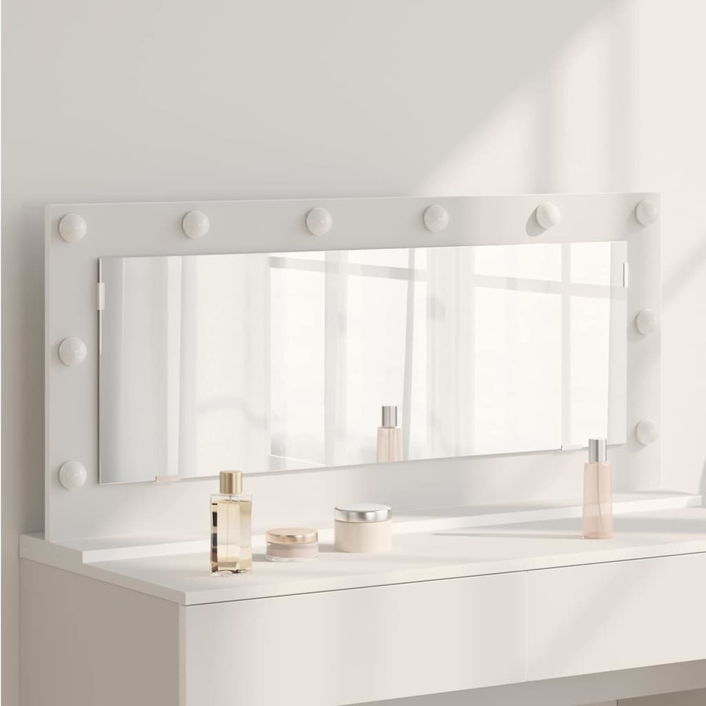 Badezimmerspiegel rechtwinklig Weiß 100 x 45 x 18 cm