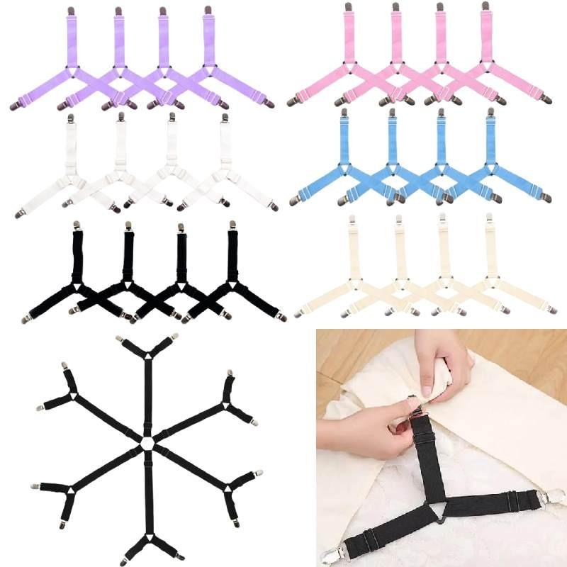 Adjustable Bed Sheet Clips Set For Nonslip Mattress And Curtain Securement