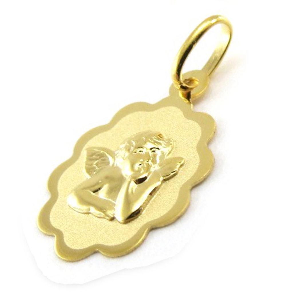 Les Trésors De Lily [J0410] - 'Little Angel' Pendant (Gold - 9 Carats) - 22X13 MM