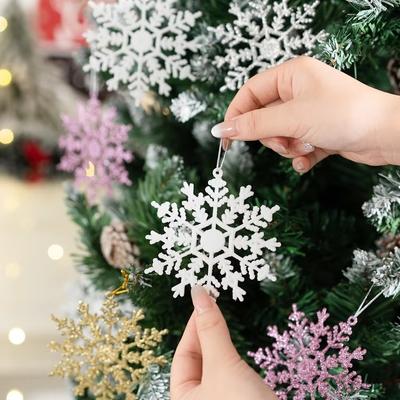 3Pcs/set Exquisite Christmas Snowflakes DIY Xmas Tree Ornaments Snowflakes Pendants Children