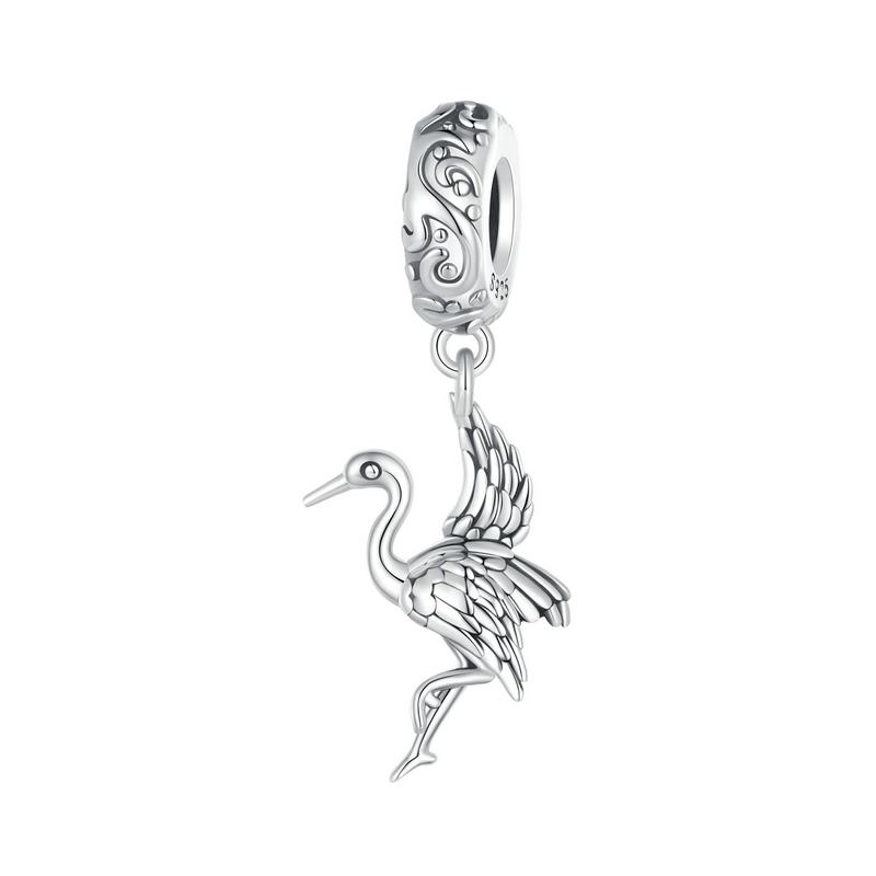 Bamoer 925 Silver Vivid Cat Pendant Charms Cute Animal Charms for Women Girls Bracelet & Bangle DIY Fine Jewelry SCC259