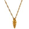 Yhpup Statement Conch Pendant Stainless Steel Gold Color Necklace Charm Metal Texture Waterproof Trendy Simple Jewelry for Women