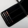 24 Brown Pencil Bag Pen Case for Fountain Pen, PU Holder Display Pouch Storage Large Capacity Waterproof Office Business