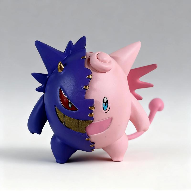 In Stock Pokmon Gengar & Clefairy Anime Figure Trendy Toy Decoration, Anime-Style Tabletop Ornament For Desk Setup Gift