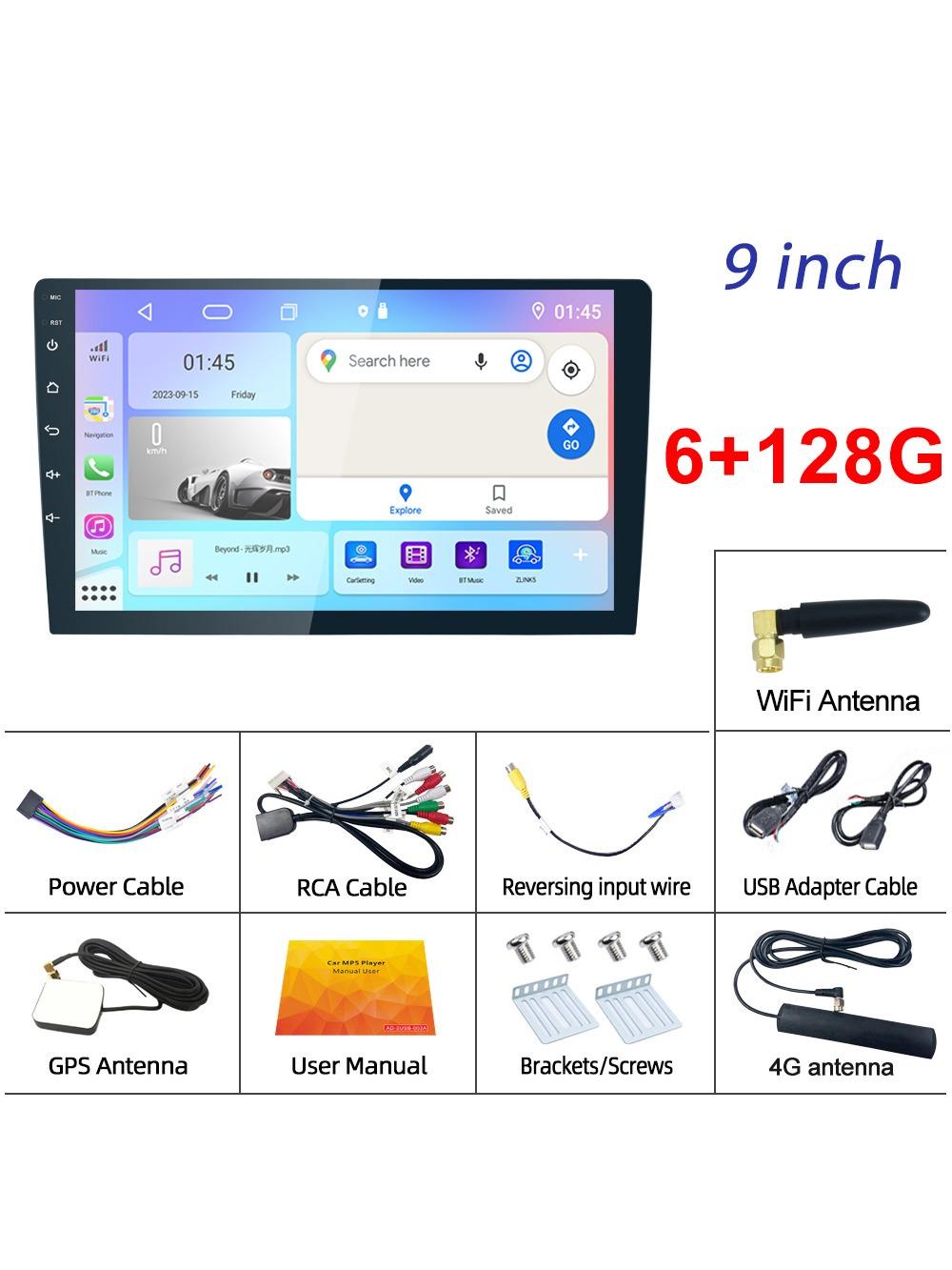 

REAKOSOUND 2 Din Android 4G Беспроводной CarPlay Android Авто Радио универсальный 7/9/10 стерео крутой вентилятор GPS мультимедийный плеер 10 inch 6-128