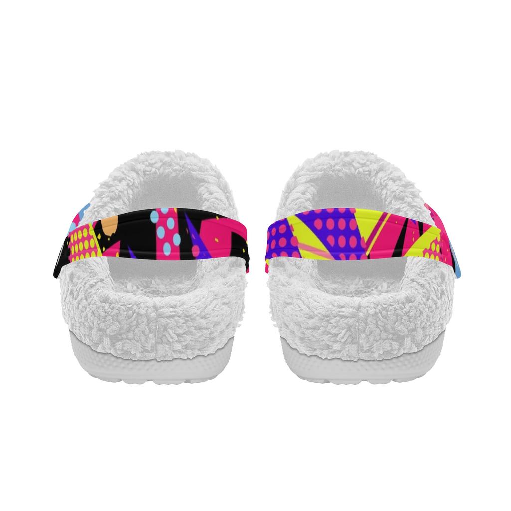 1 Paar Unisex Warm Gevoerde EVA Witte Klompen Lichtgewicht Instappers Zachte Pluche Binnenkant Antislip Zool Perfect Voor Dagelijks Gebruik in de Winter