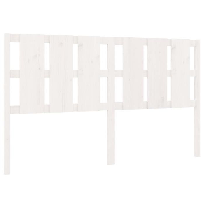 VidaXL Tête de lit Blanc 185,5x4x100 cm Bois massif de pin 818006