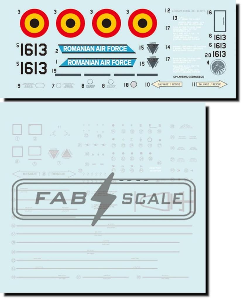 FabScale Block 15 Romanian Air Force Base 2024 with Etching Parts and Decals for Plastic Models FABD72058 1/72 F-16AM 83-1073 Feteşti (Airplane)