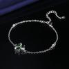 Elegant Inlaid Rhinestone Bracelets Clover Charm Bracelet for Women Fashion Jewelry Accessories Party Gifts