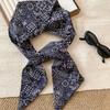 Vintage Brown Cashew Flower Long Scarf for Women, Fashionable and High-end, with Belt Decoration and Niche Design, Waist Accessory