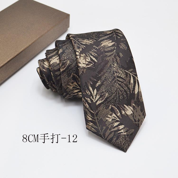 Formal Shirt Business Tie Wedding Banquet Men's Polyester Hand-tied Long Tie