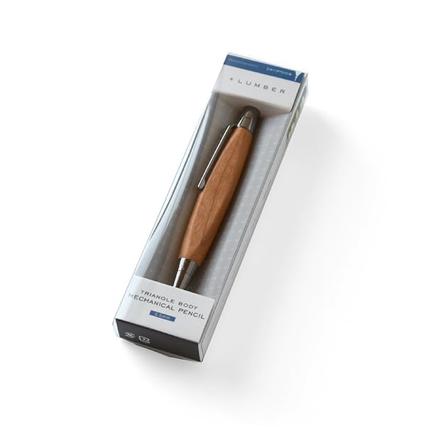 Triangular wooden mechanical pencil BODY MECHANICAL made from precious wood LUMBER by Hacoa "TRIANGLE PENCIL" + (walnut)