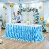 Curly Willow Table Skirt for Rectangle Round Tables 6ft Ruffle Tutu