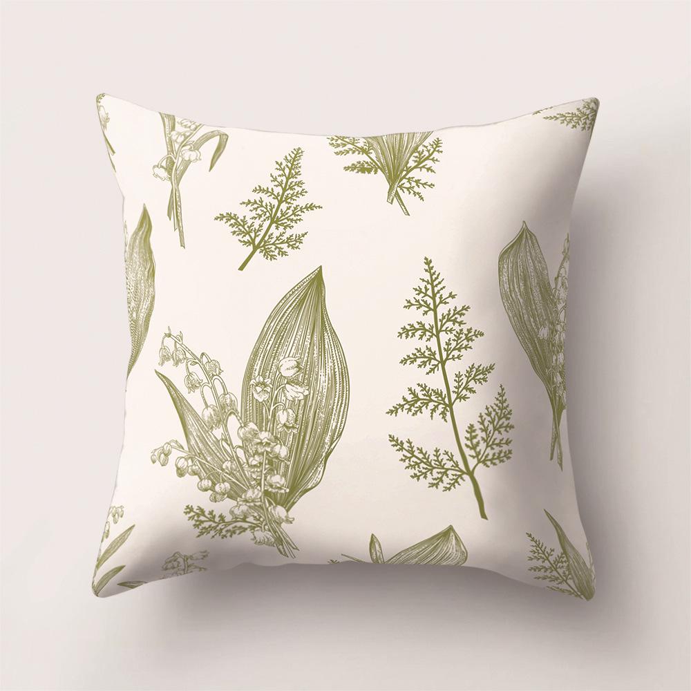 Tropical Rainforest Leaves Flowers and Plants Animals Printed Pattern Pillowcase Air Cushion Cover